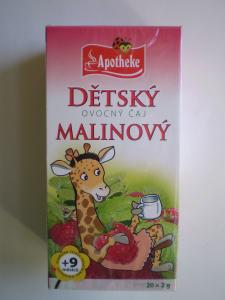 Dětský čaj malinový - žirafa  20x2g