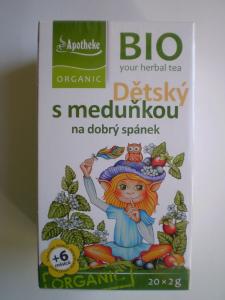 BIO dětský čaj s meduňkou 20x2g